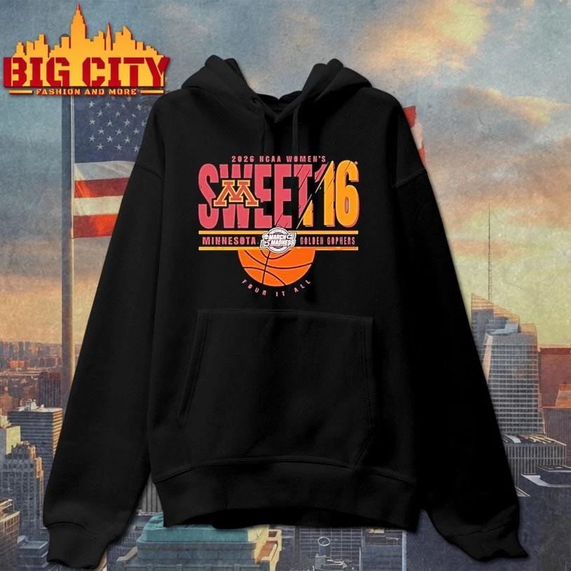 Minnesota Golden Gophers Sweet 16 2026 Womens March Madness College Shirt