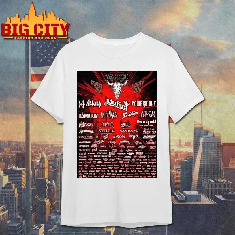 Wacken Open Air 2026 Festival The Anniversary Full Lineup In Wacken Germany From July 29 To August 1 2026 Poster Shirt