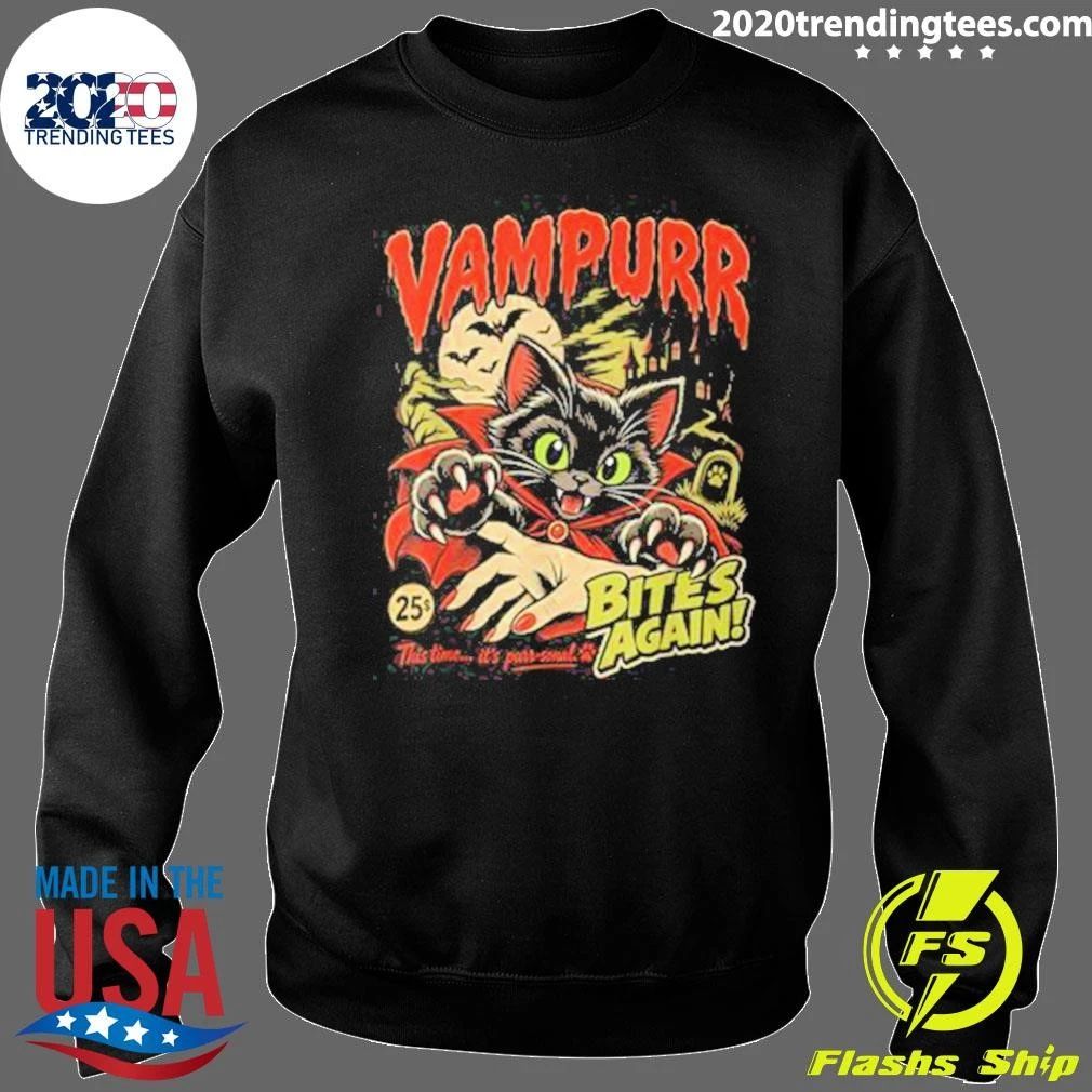 Cat Halloween Vampurr Bites Again Shirt