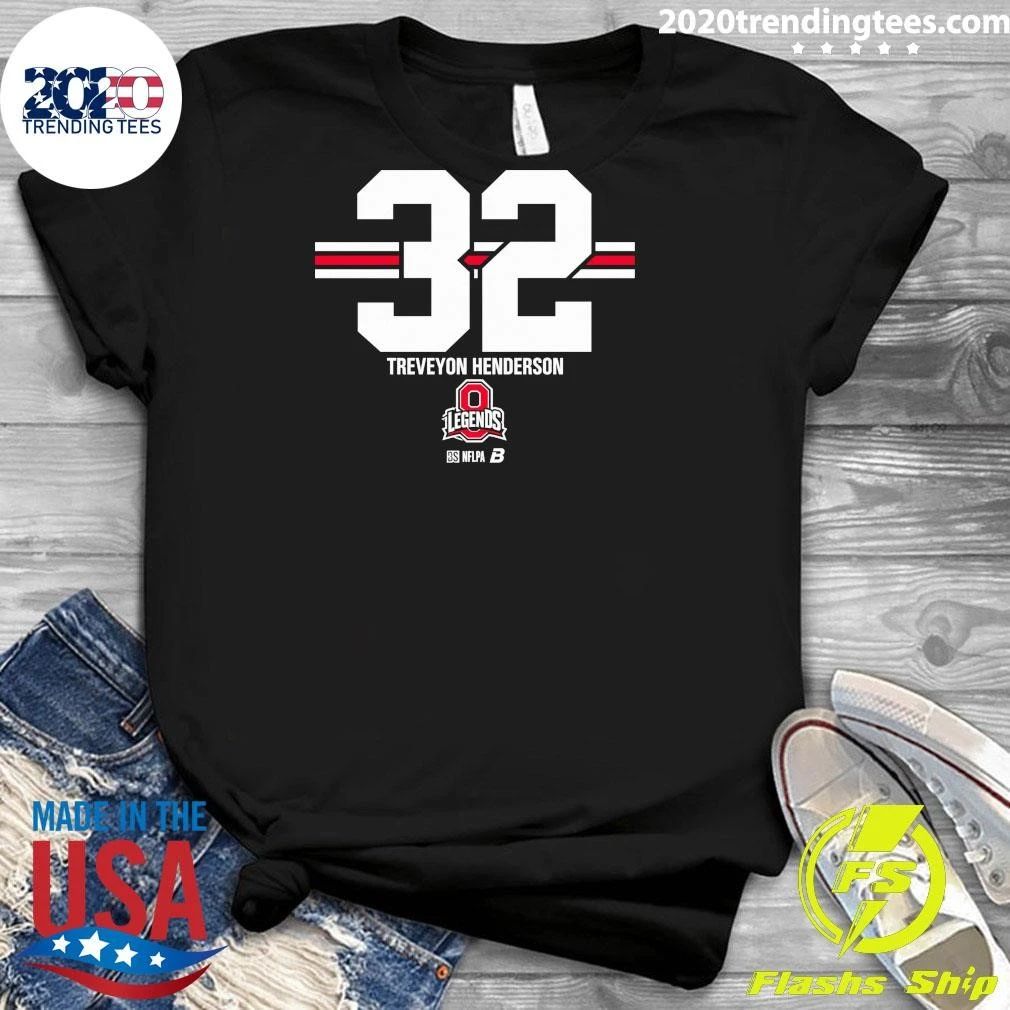 Ohio State Football TreVeyon Henderson 32 Stripe Shirt