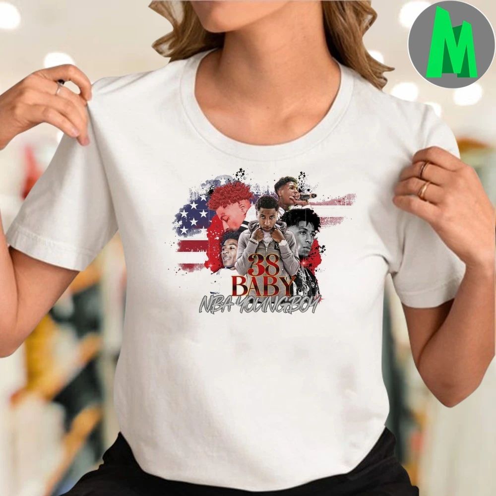 38 Baby NBA YoungBoy American Flag 2025 Shirt