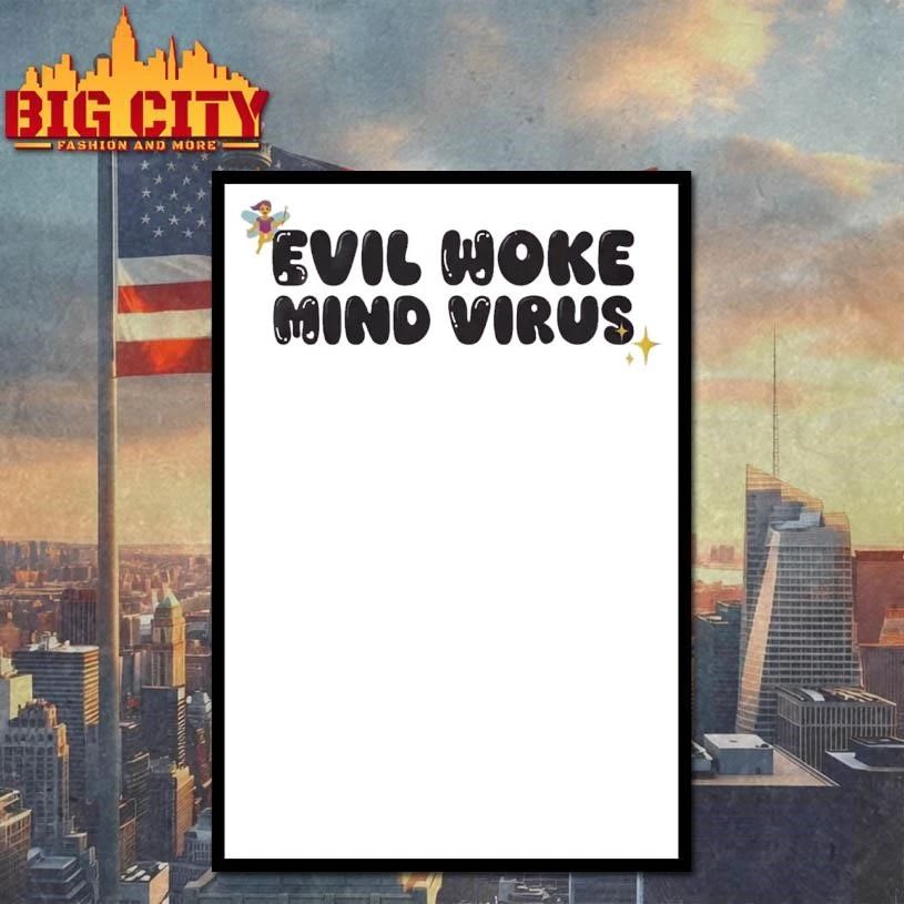 Evil Woke Mind Virus Graphic Shirt