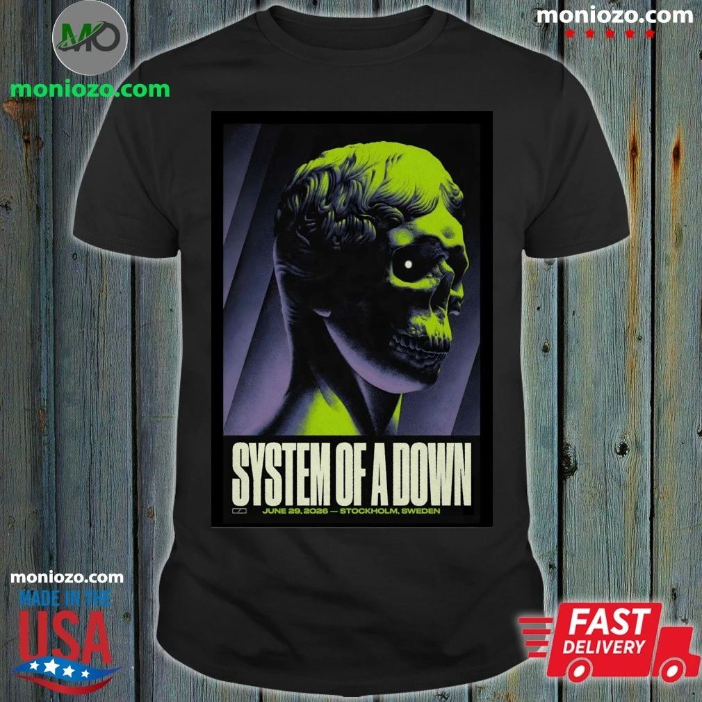 System Of A Down June 29 2026 Strawberry Arena in Stockholm Sweden Poster Shirt