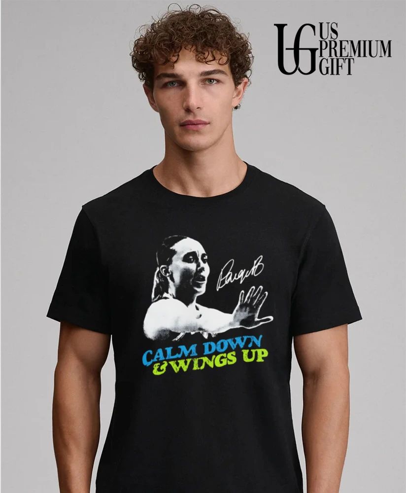Paige Bueckers Calm Down and Wings Up Dallas Wings WNBA signature shirt