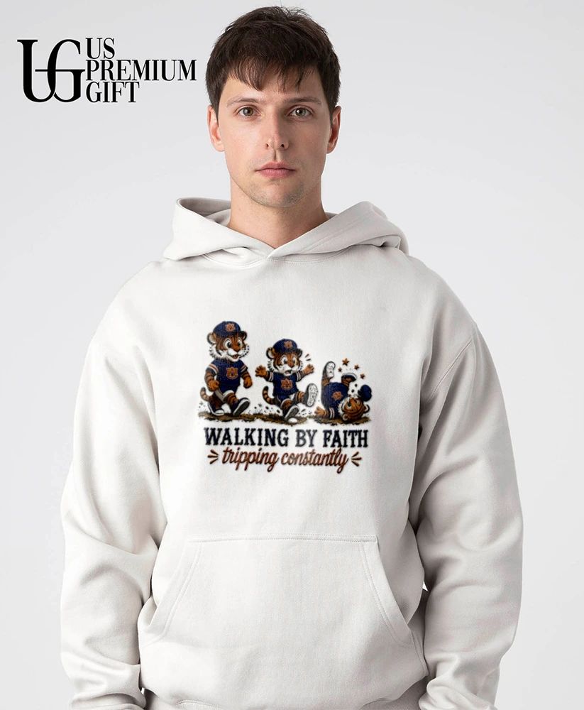 Auburn Tigers Walking By Faith Tripping Constantly 2026 shirt