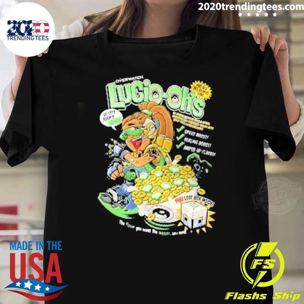 Overwatch Lucio Ohs Oh Let’s Scarf It Down The Support You Need Cartoon Cereal Bowl Loot Box Shirt