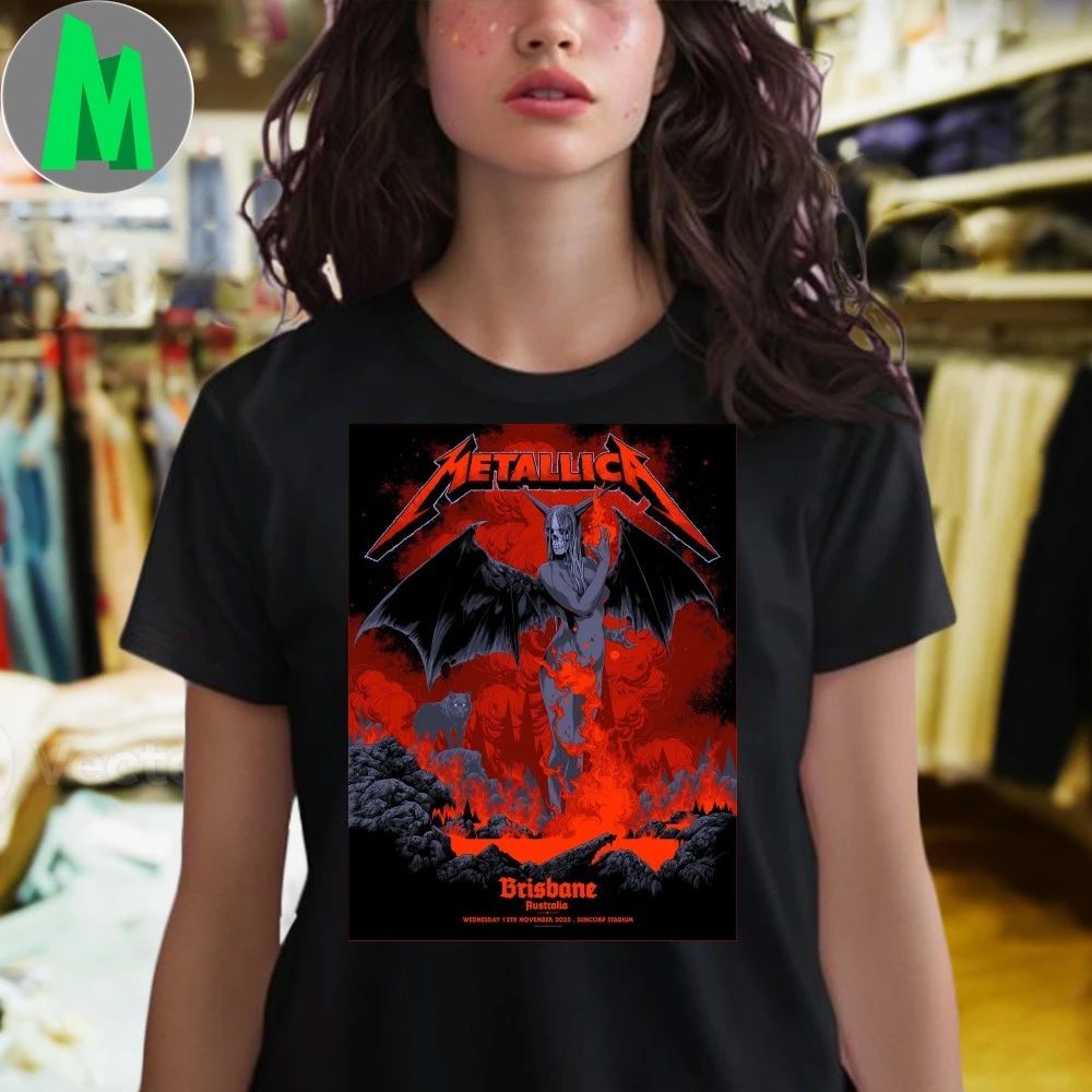 Metallica’s performance in Brisbane, Australia, on November 12, 2025, M72 world tour, special guests Evanescence and Suicidal Tendencies Shirt