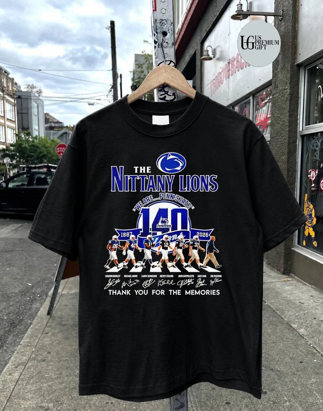 The Penn State Nittany Lions 140 Years we are Penn State abbey road graphic shirt