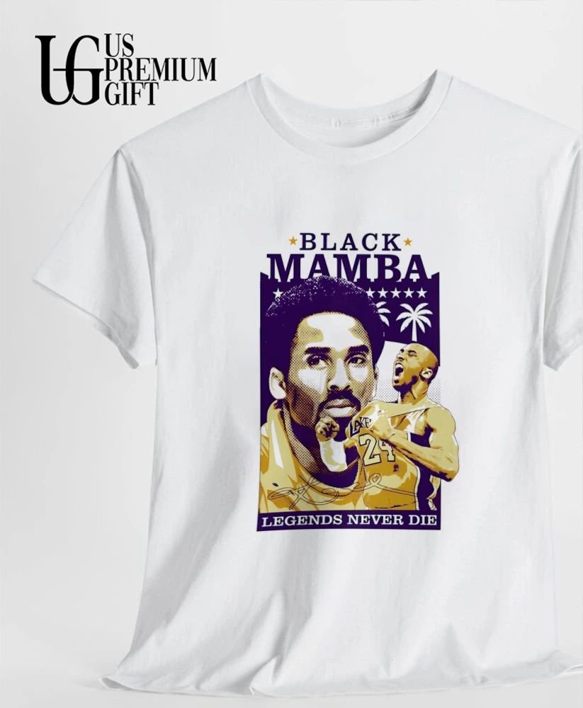 Kobe Bryant Los Angeles Lakers NBA Black Mamba Legends Never Die basketball shirt