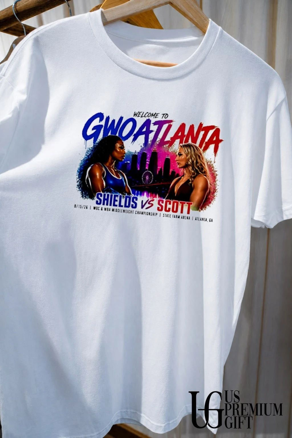 Claressa Shields vs Kelsey Scott Gwoatlanta WBC and WBA Middleweight shirt