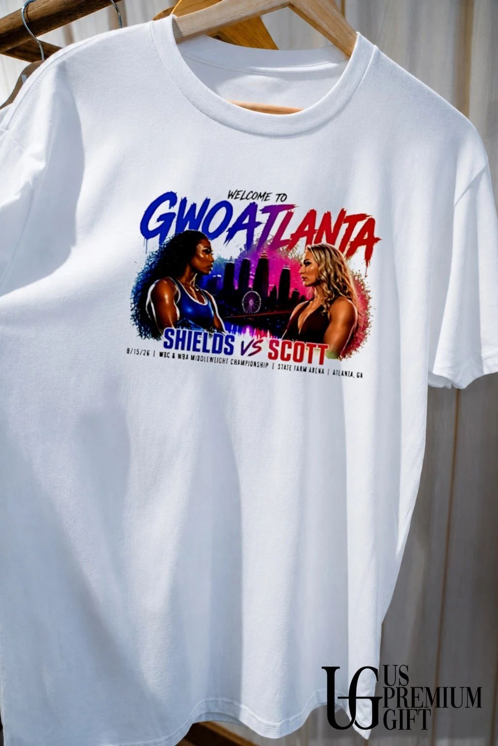 Claressa Shields vs Kelsey Scott Gwoatlanta WBC and WBA Middleweight shirt