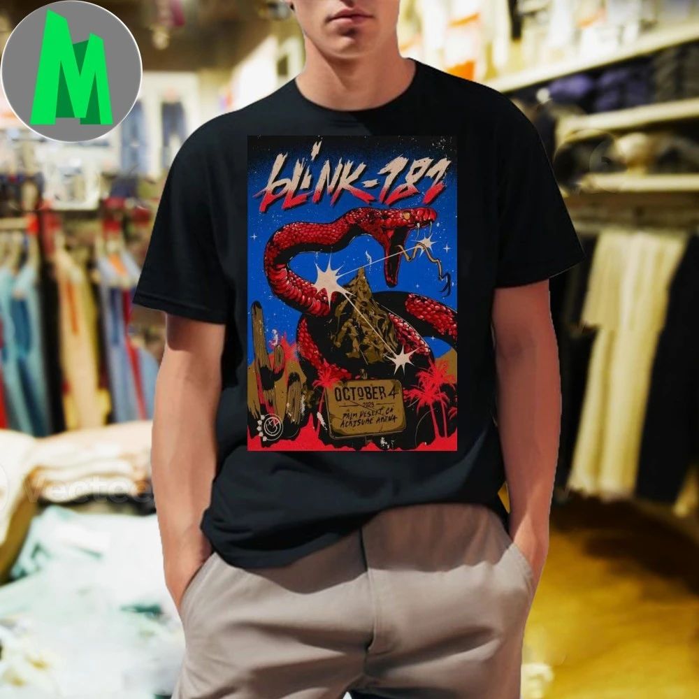 Blink-182 Palm Desert California Poster Shirt