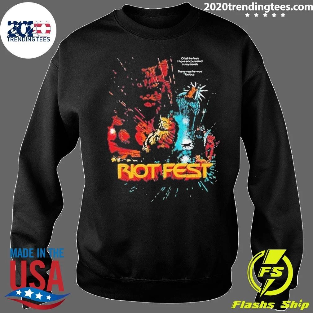 Riot Fest 2026 Merch In Chicago IL On September 18-20 2026 Wrath Of Cats Lineup Shirt