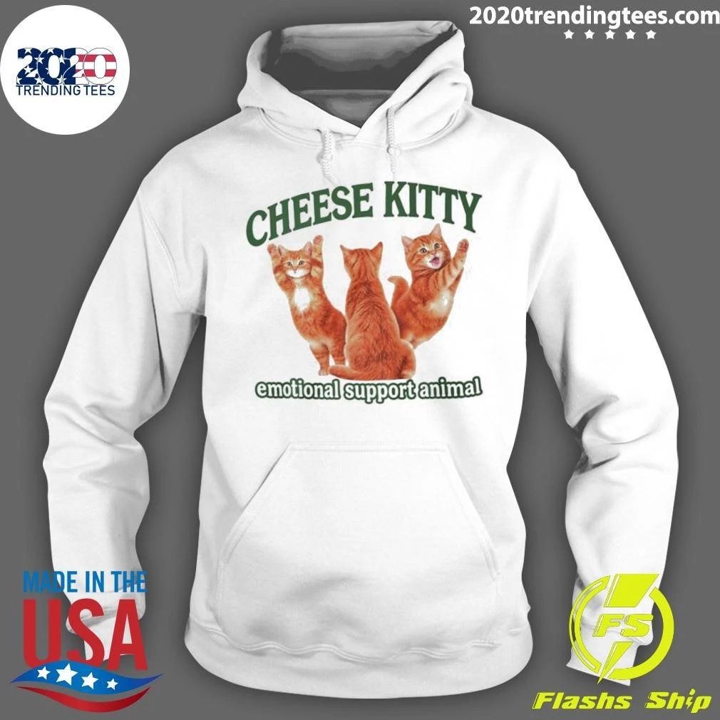 Cute Cats Cheese Kitty Emotional Support Animal Shirt