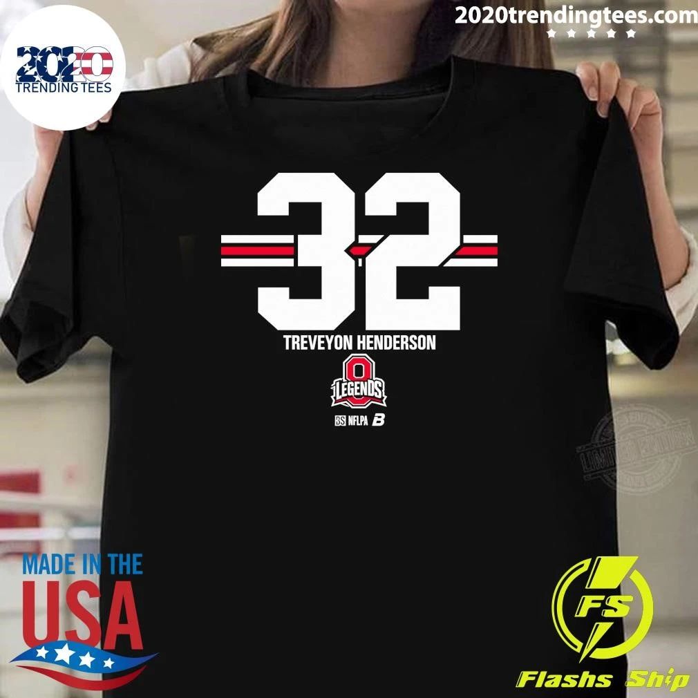 Ohio State Football TreVeyon Henderson 32 Stripe Shirt