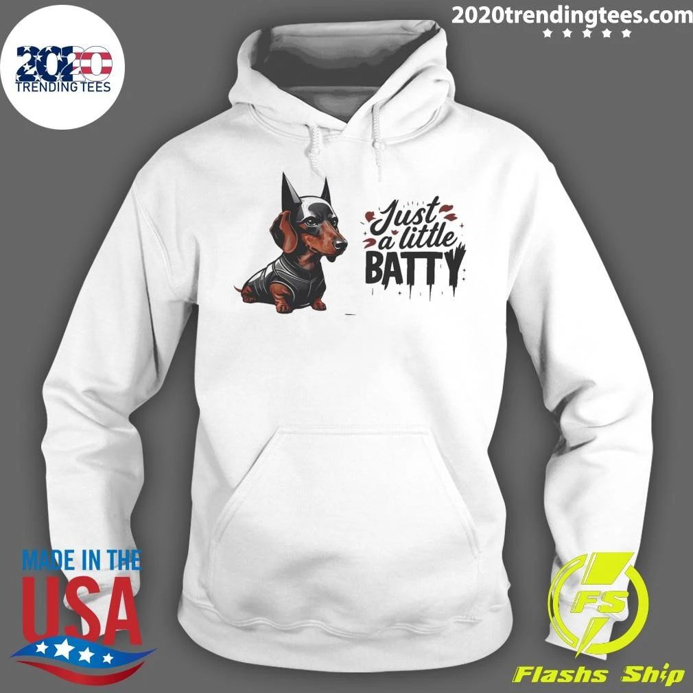 Just a Little Batty Dachshund Pet Dog Halloween Shirt