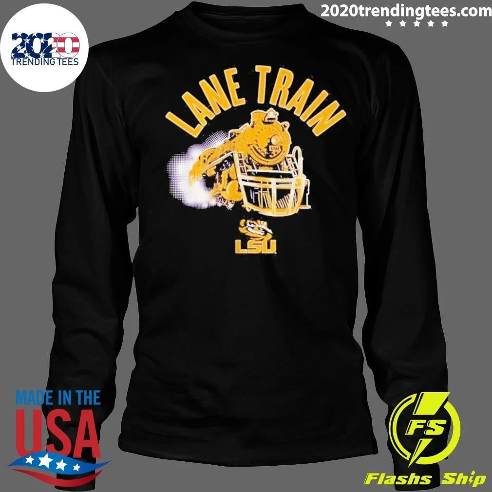 LSU Football Lane Train Text Shirt