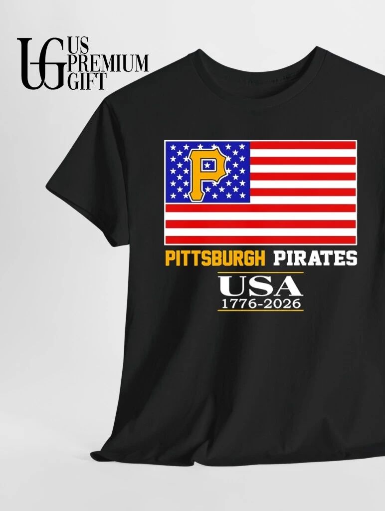 Pittsburgh Pirates USA 1776-2026 American flag logo shirt