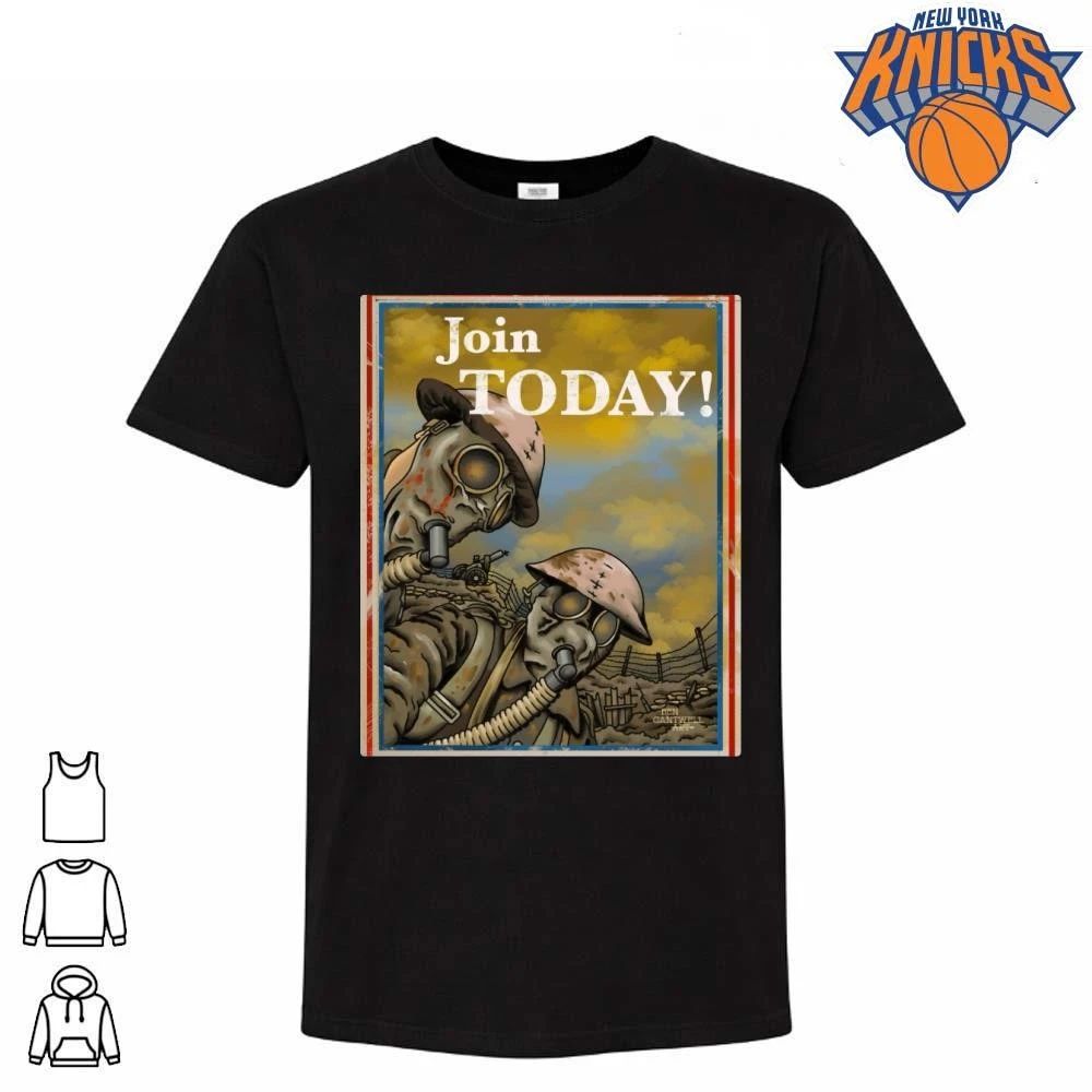 Join Today Vintage World War Military Gas Mask Soldiers Trench Art Propaganda Shirt