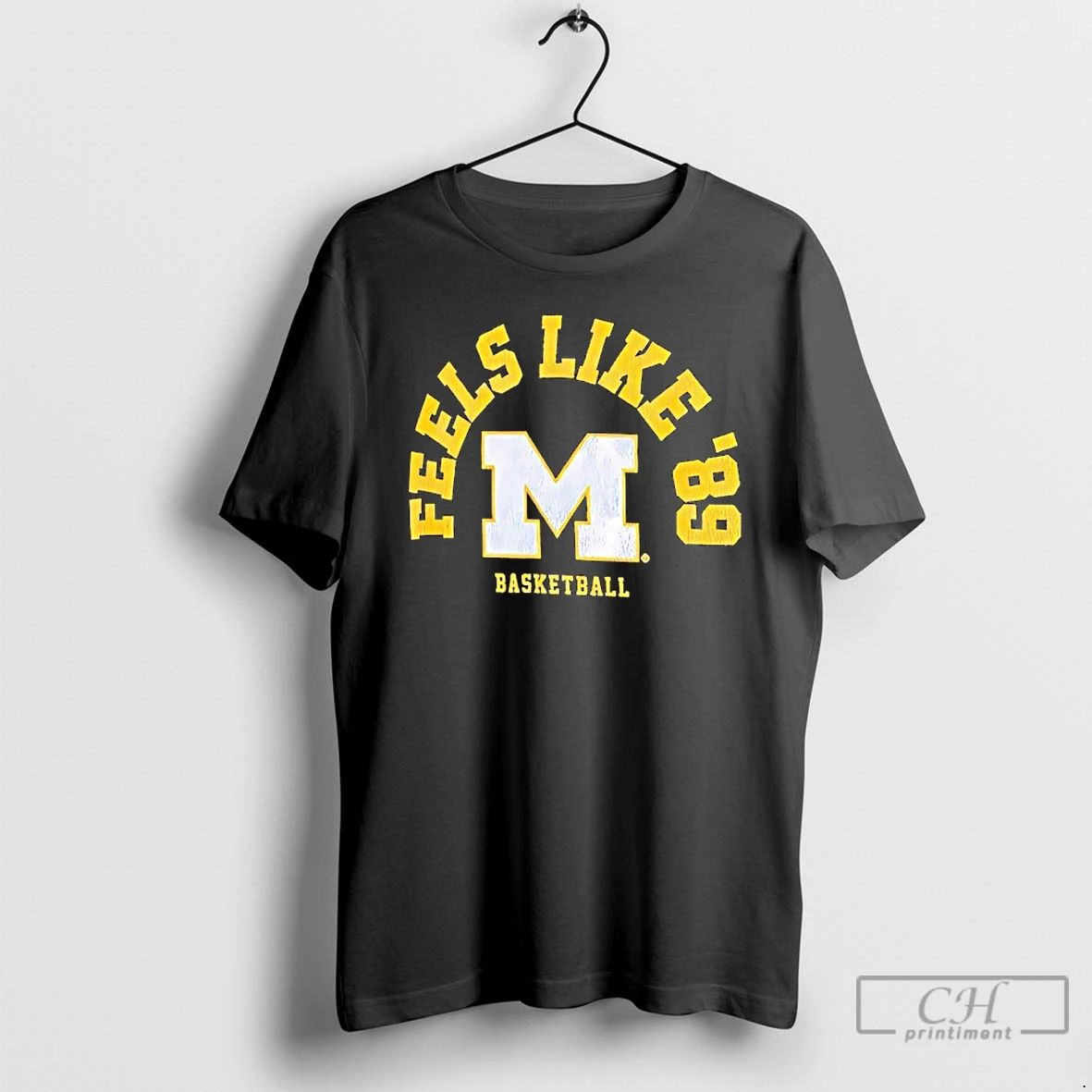 Classic Michigan Wolverines Mens Basketball Feels Like 89 Logo Retro