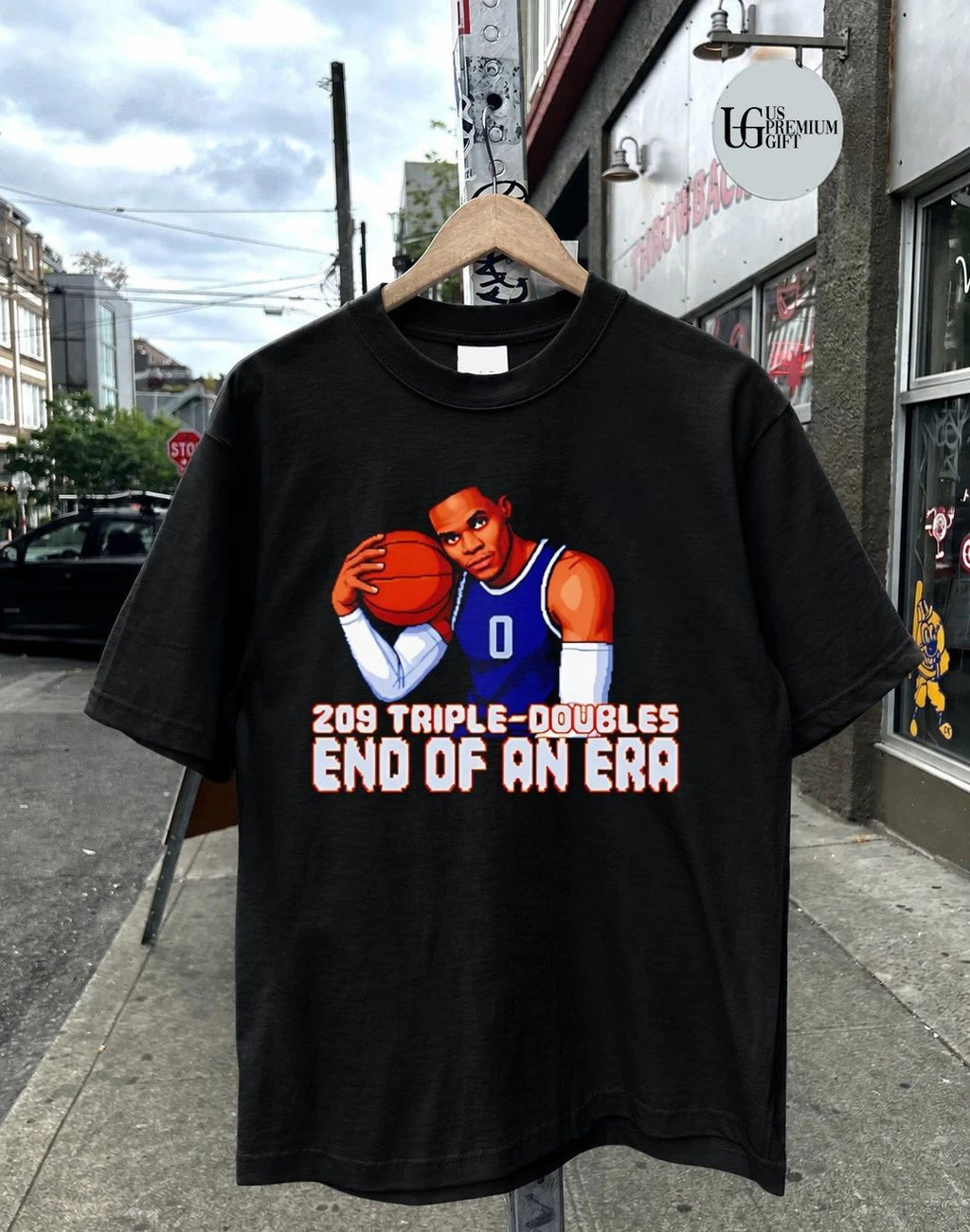 Russell Westbrook Triple Double End of An Era Basketball Legend Pixel shirt