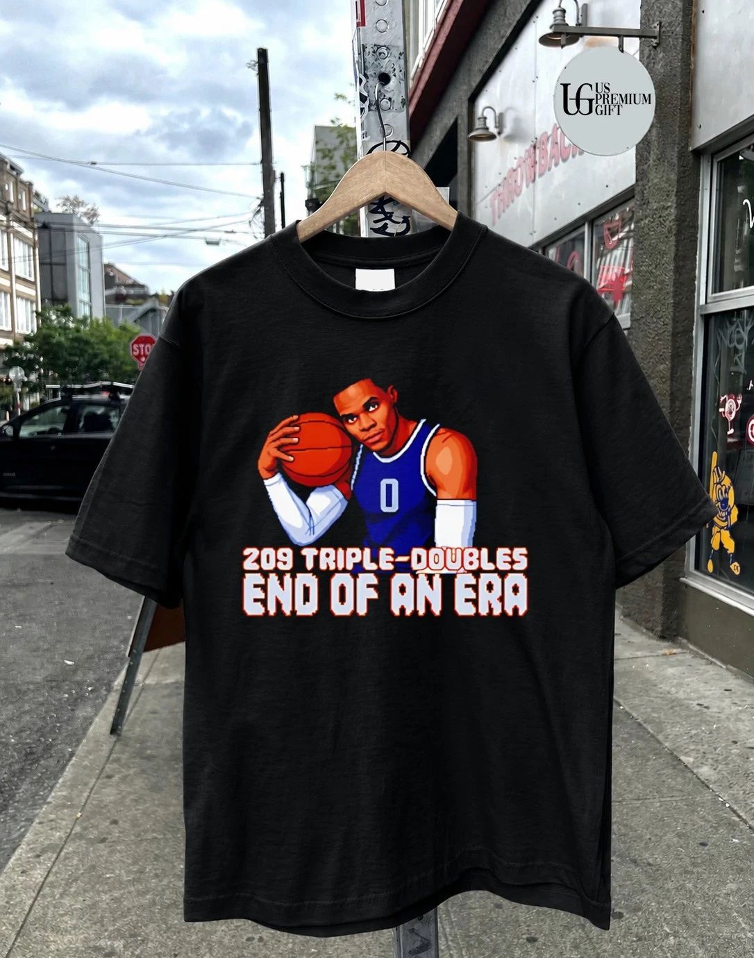 Russell Westbrook Triple Double End of An Era Basketball Legend Pixel shirt
