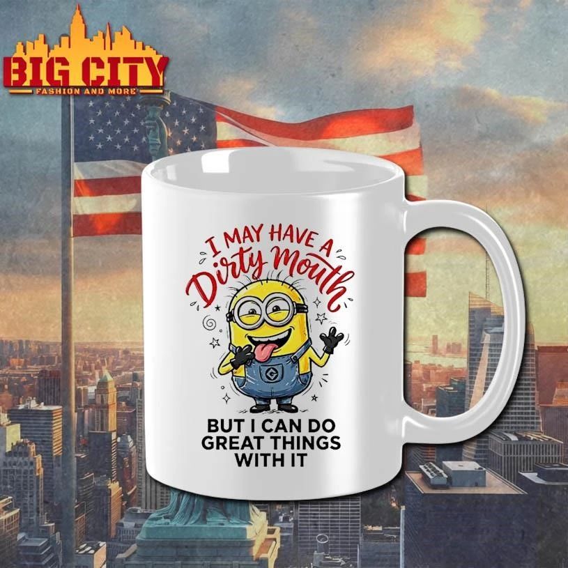 Minion I May Have A Dirty Mouth But I Can Do Great Things With It Graphic Shirt