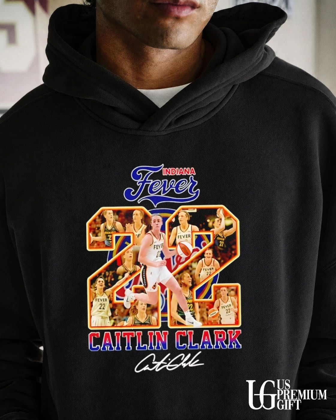 Caitlin Clark #22 Indiana Fever WNBA Number Collage signature shirt