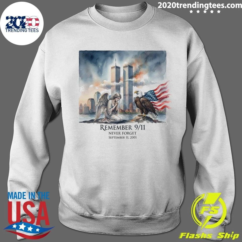 Remember 9-11 Never Forget September 11, 2001 American Eagle Memorial Shirt