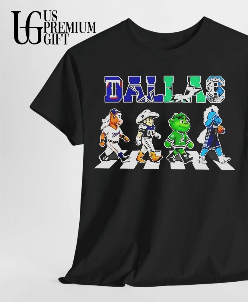Dallas Rangers Cowboys Stars and Mavericks mascot abbey road shirt