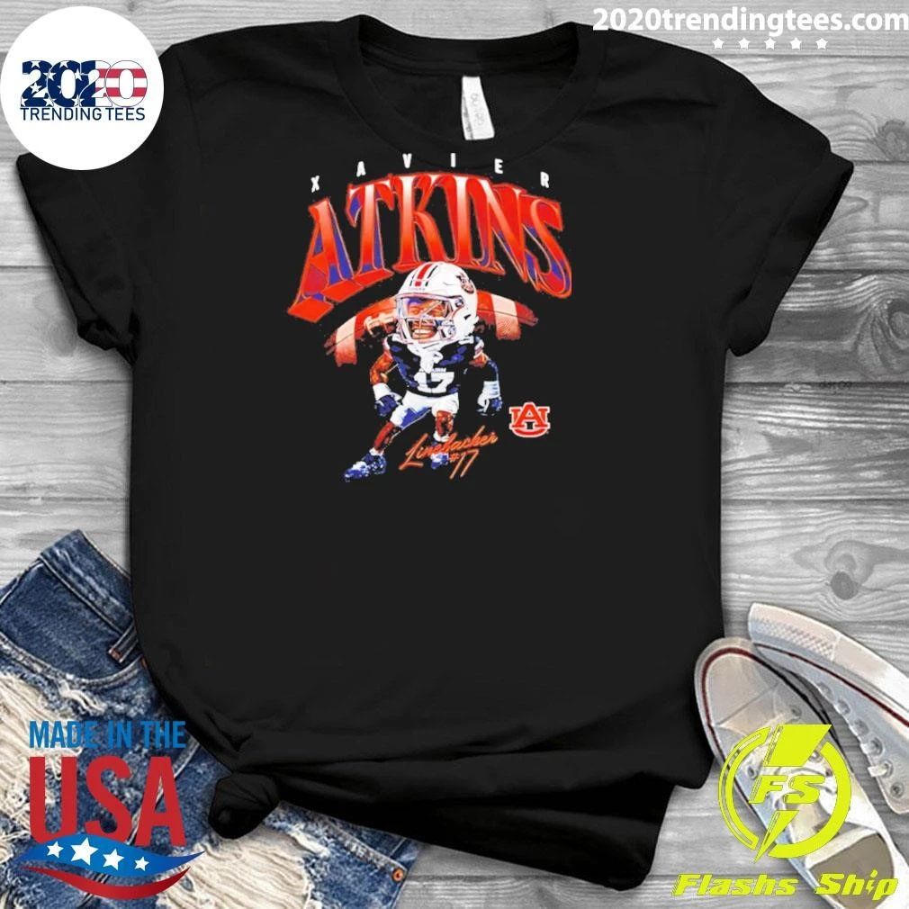 Xavier Atkins Auburn Tigers Football Signature Caricature Shirt