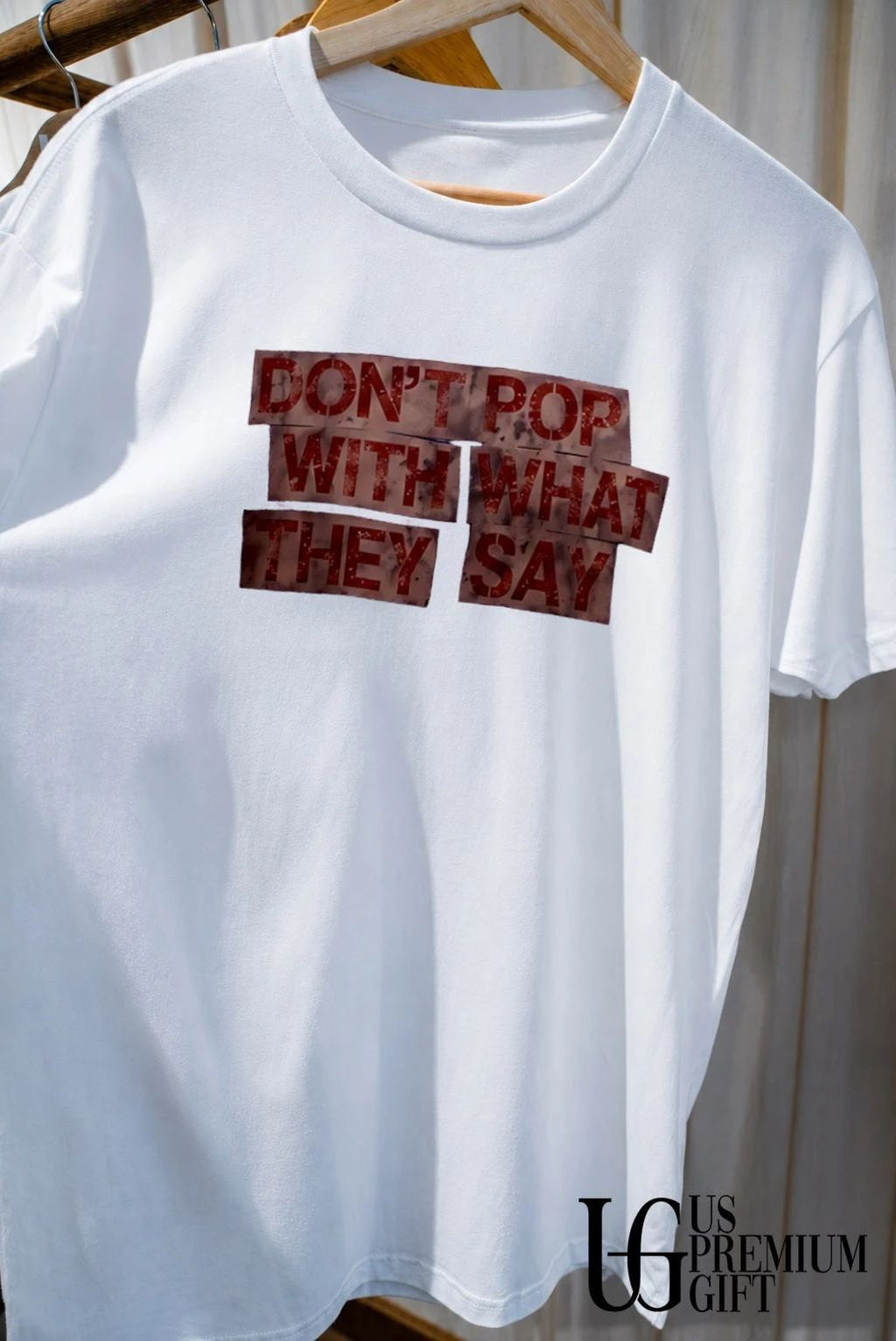 Russell Westbrook wearing Don’t Rock With What They Say shirt