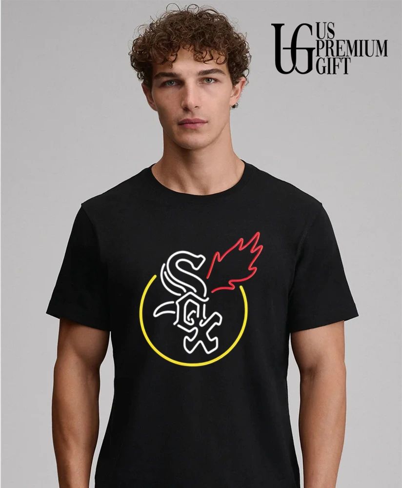 Chicago White Sox baseball logo neon shirt