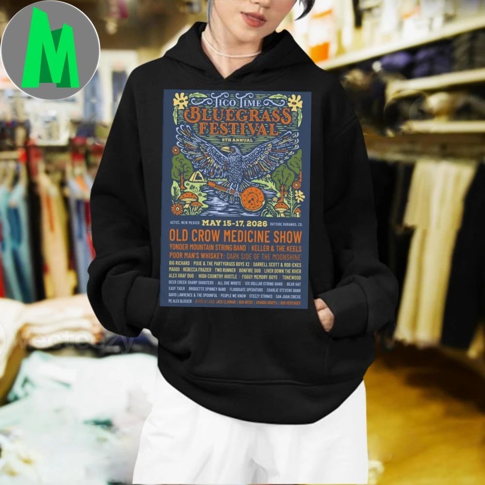 Tico Time Bluegrass Festival Outside Durango CO May 15-17 2026 Poster Shirt