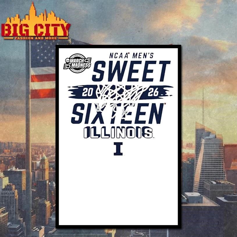 Illinois Fighting Illini 2026 NCAA March Madness Sweet 16 Bound Net College Basketball Shirt