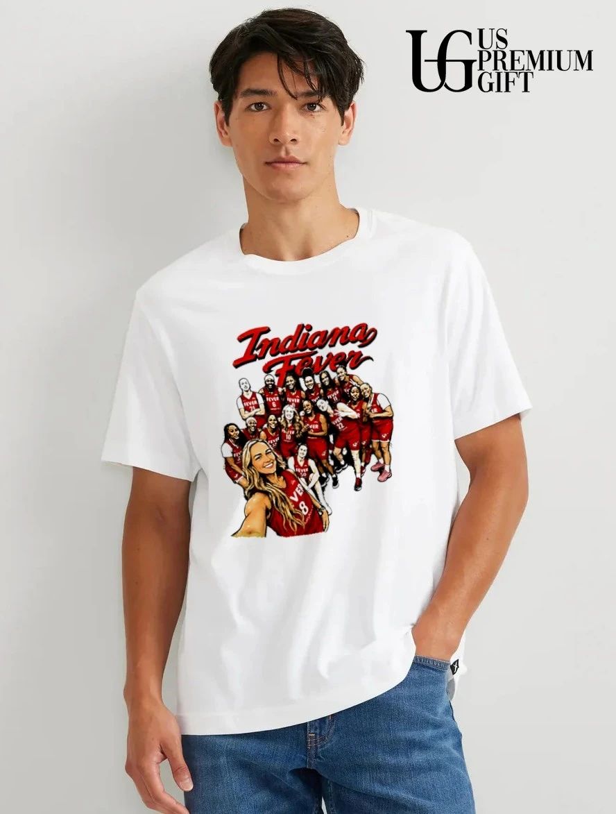Caitlin Clark Sophie Cunningham Indiana Fever Selfie Team shirt