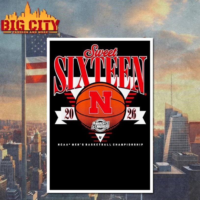 Nebraska Cornhuskers MBB 2026 Sweet Sixteen Ncaa College Basketball Shirt