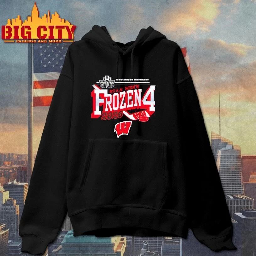 Wisconsin Badgers 2026 Men’s Ice Hockey Frozen Four Graphic Shirt