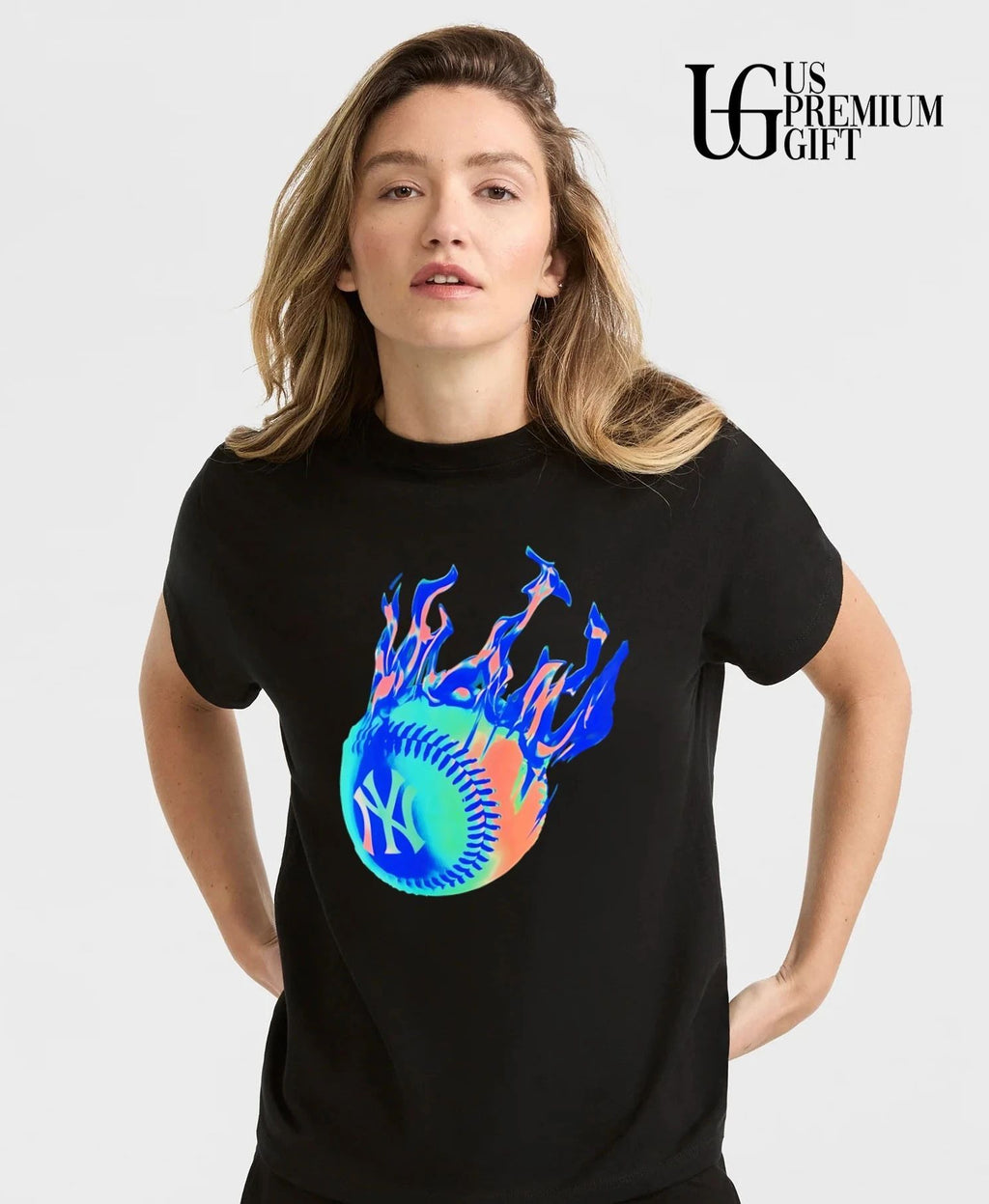 New York Yankees Major League Baseball flaming Baseball shirt