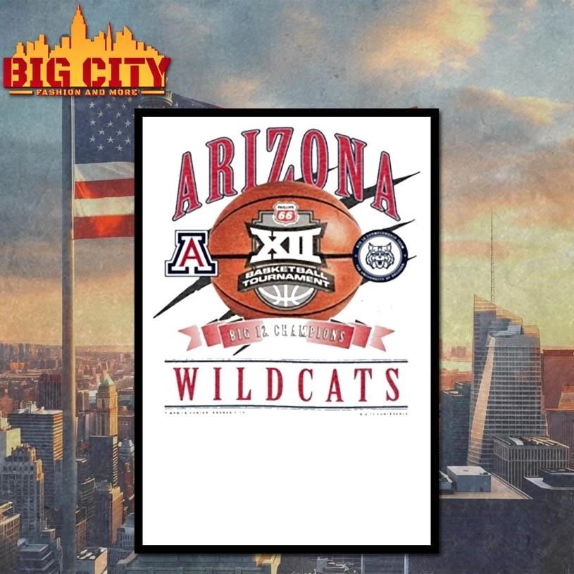 Arizona Wildcats Big 12 Mens Basketball Champions Shirt