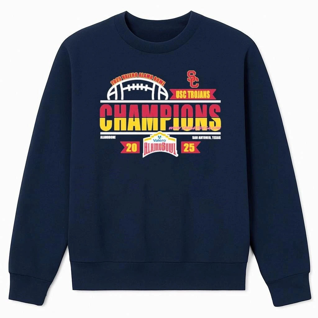 USC Trojans Football 2025 Valero Alamo Bowl Champions Locker Room Shirt