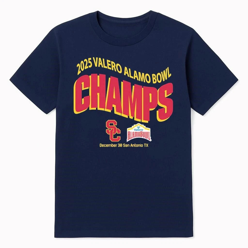 USC Trojans football 2025 Valero Alamo Bowl Champions On December 30 In San Antonio TX Shirt