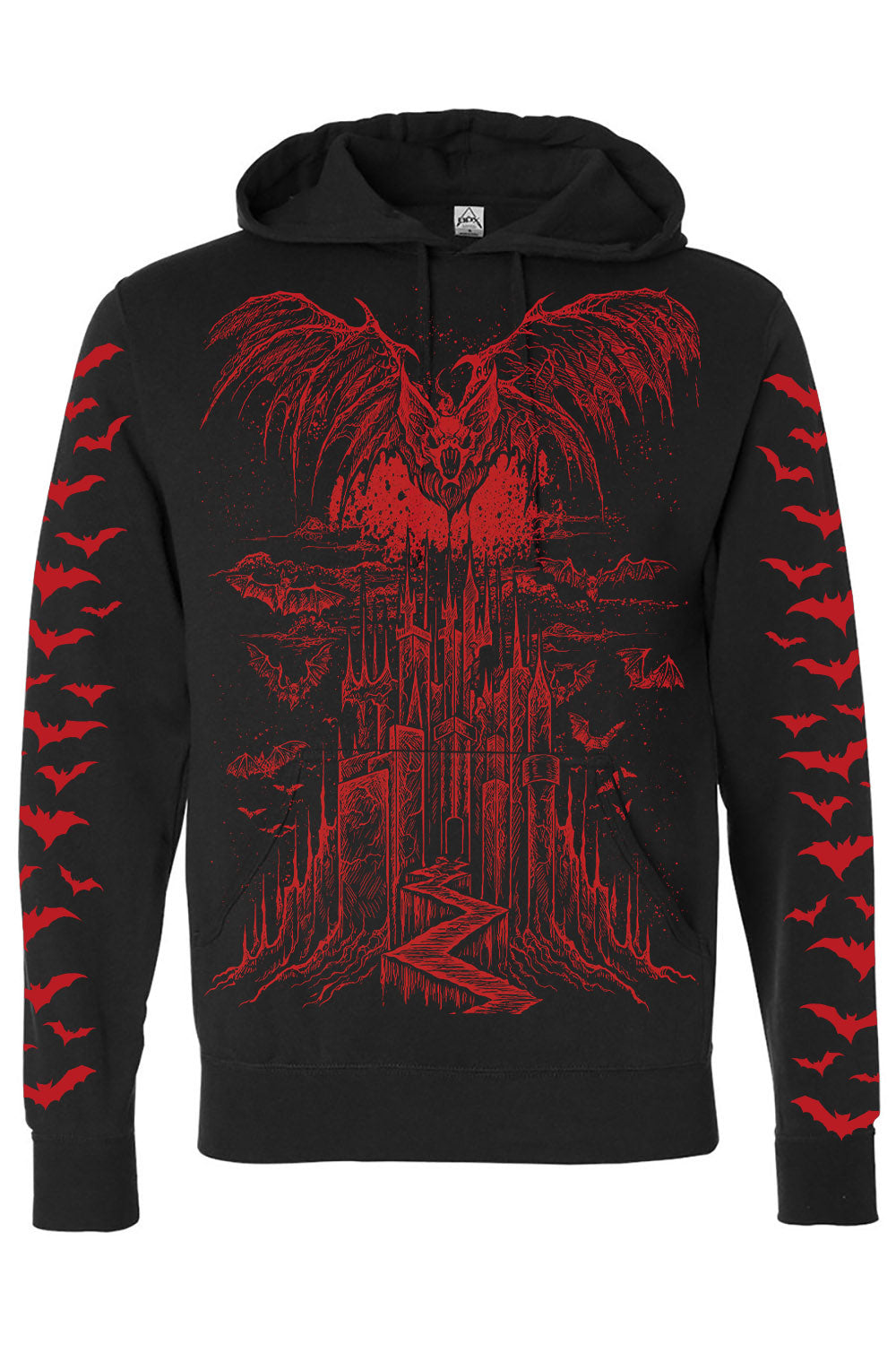 Vampire Castle Hoodie w/ Bat Sleeves [BLOOD RED]