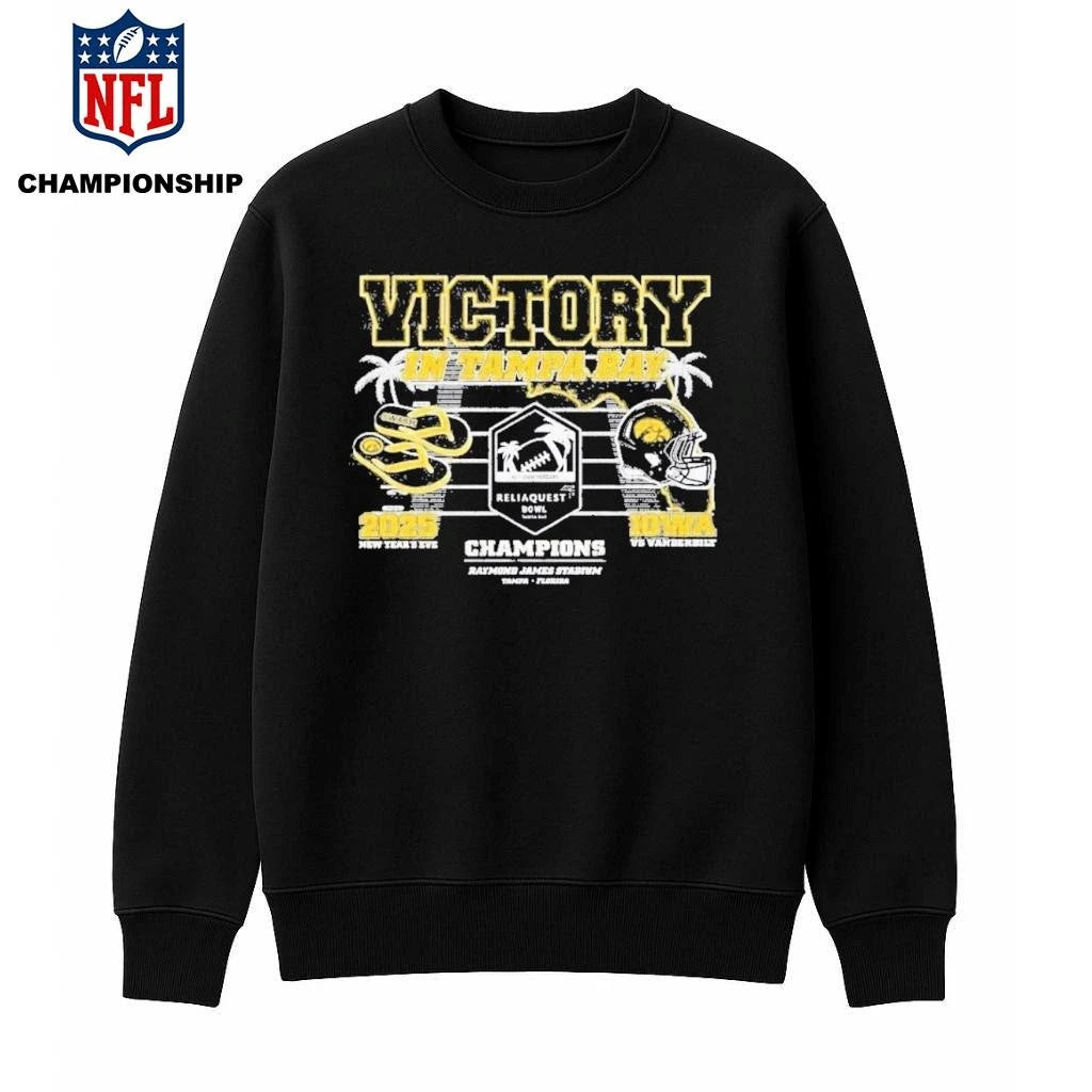 Victory In Tampa 2025 Reliaquest Bowl Iowa Hawkeyes Shirt