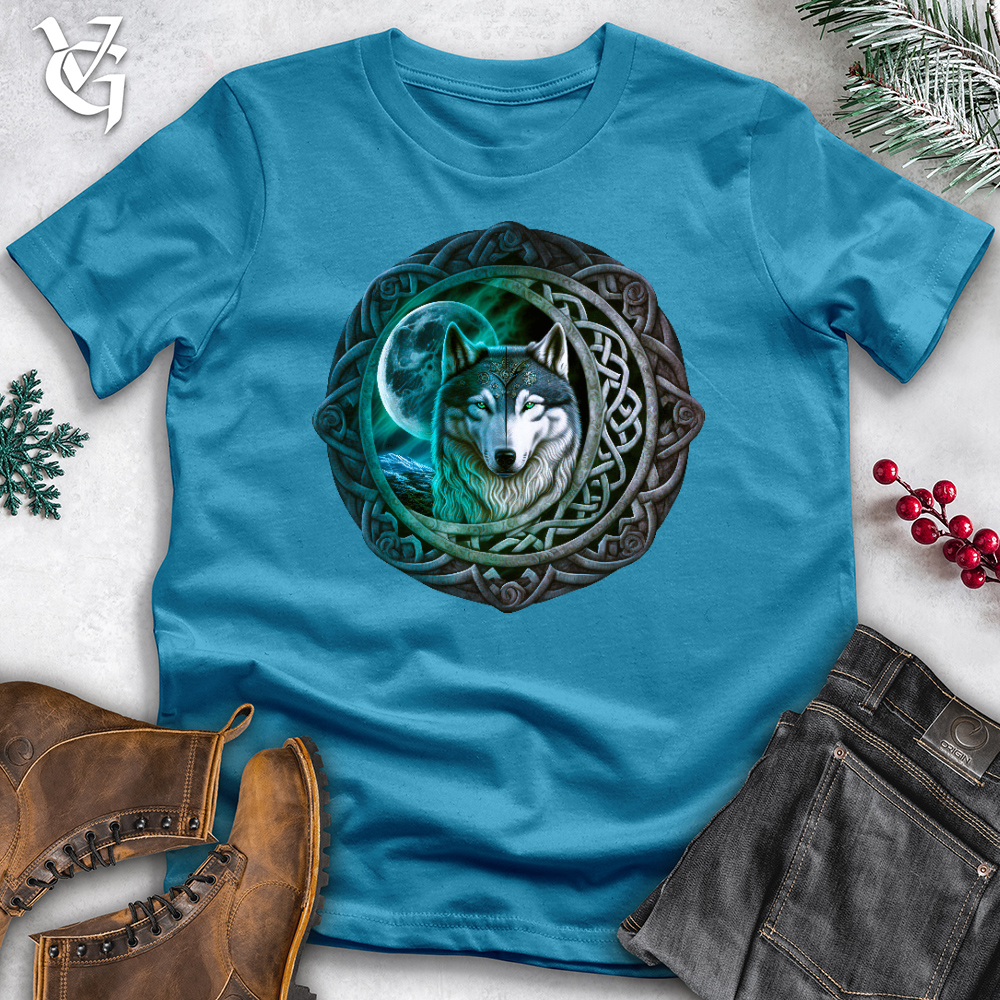 Celtic Moon Wolf Cotton Tee