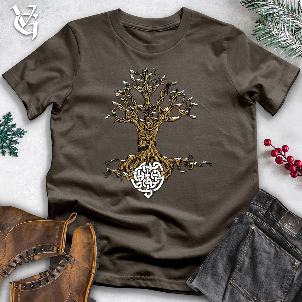 Celtic Roots With Snow Cotton Tee
