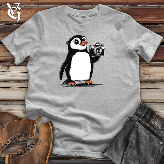Penguin Photographer Adventure Cotton Tee
