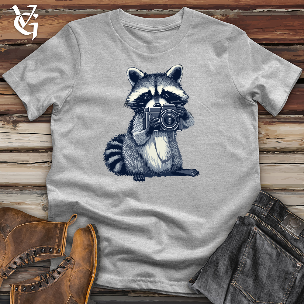Raccoon Photographer Snapshot Cotton Tee