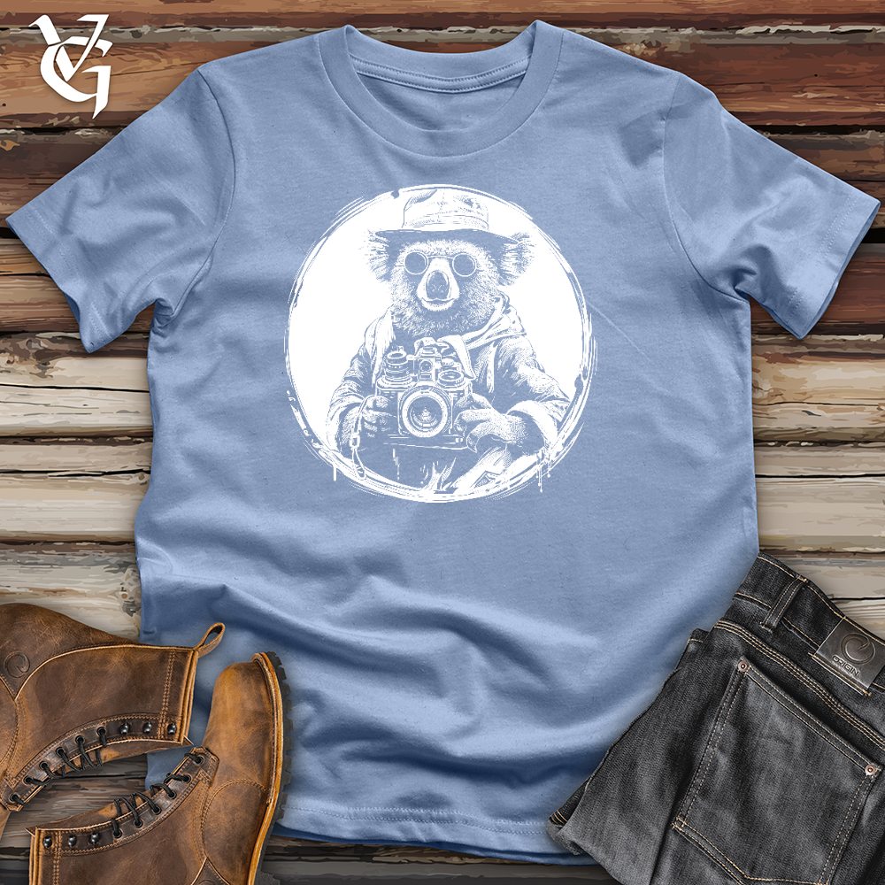 Koala With Camera Cotton Tee