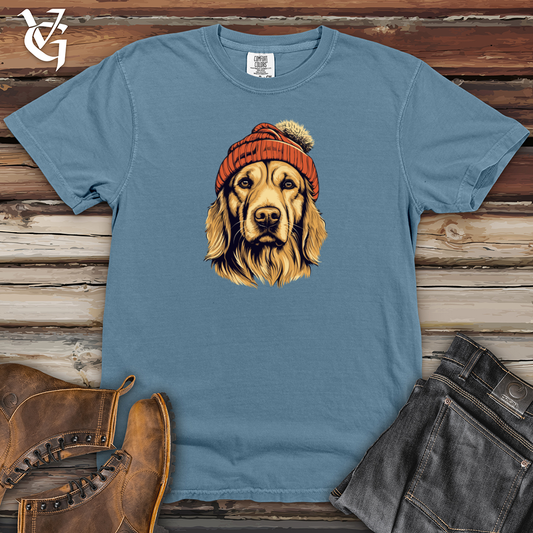 Vintage Beanie Golden Retriever Heavy Cotton Comfort Colors Tee